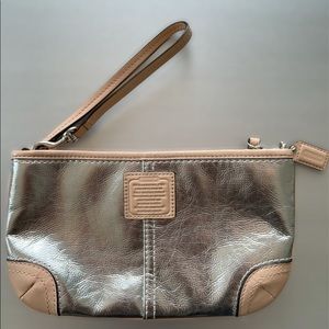 Silver Coach Clutch